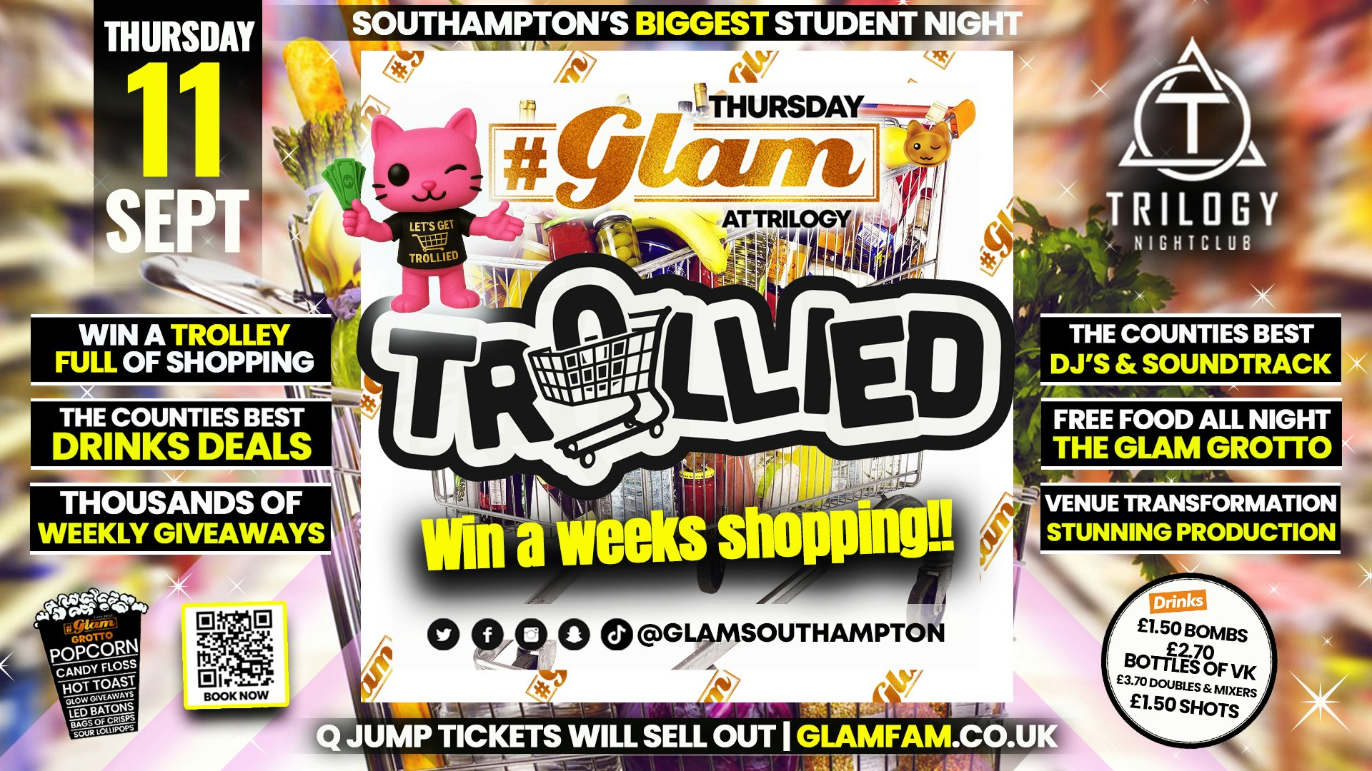 Glam Thursdays | 🛒 LETS GET TROLLIED 🛒 Southampton’s Best Student Night 😻