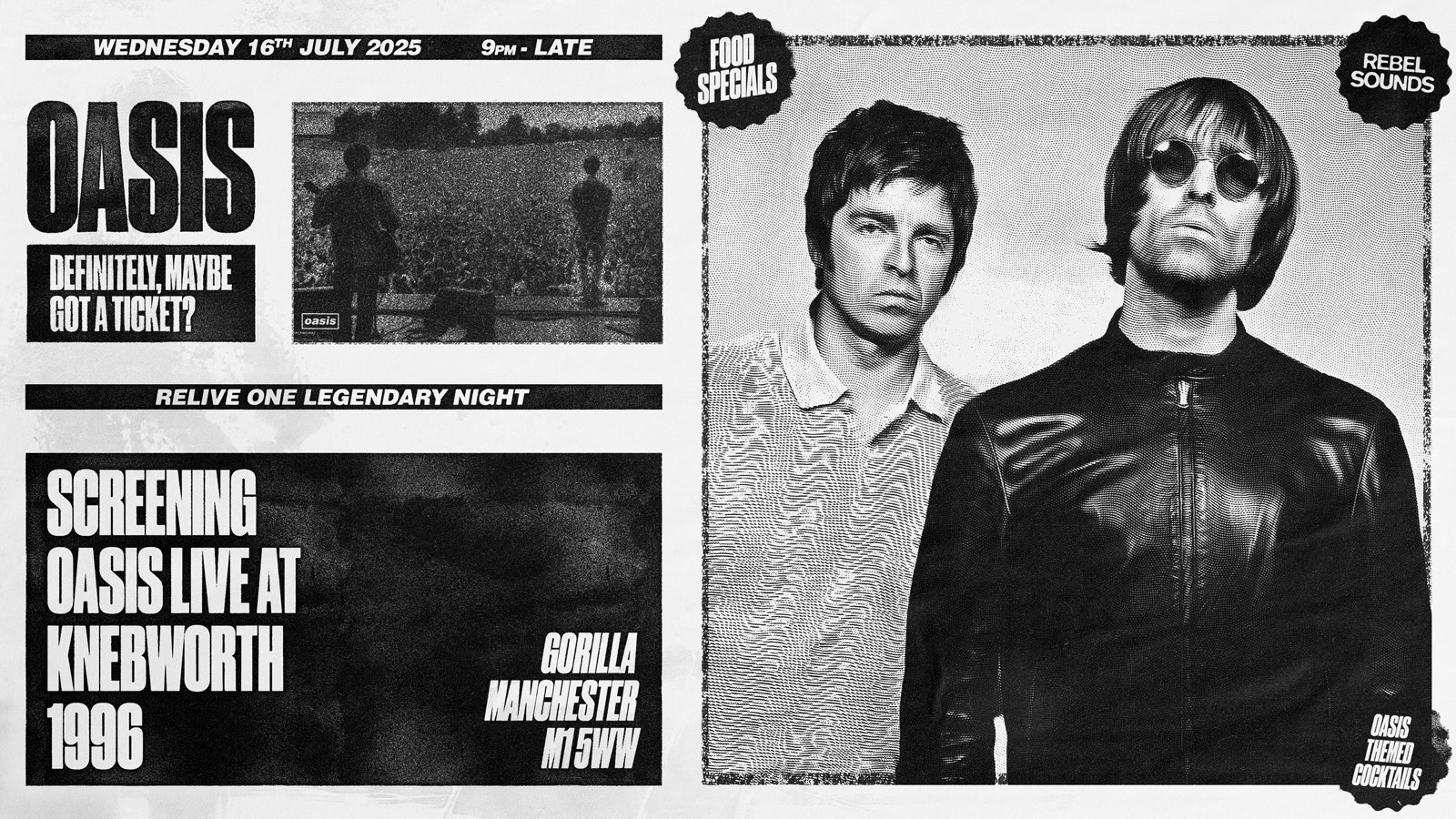 OASIS AFTER SHOWS: Definitely, Maybe got a ticket?