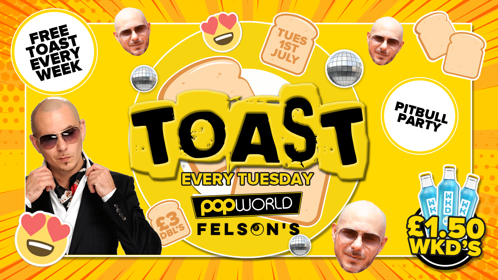 Toast • Pitbull Party & Giveaway • Popworld