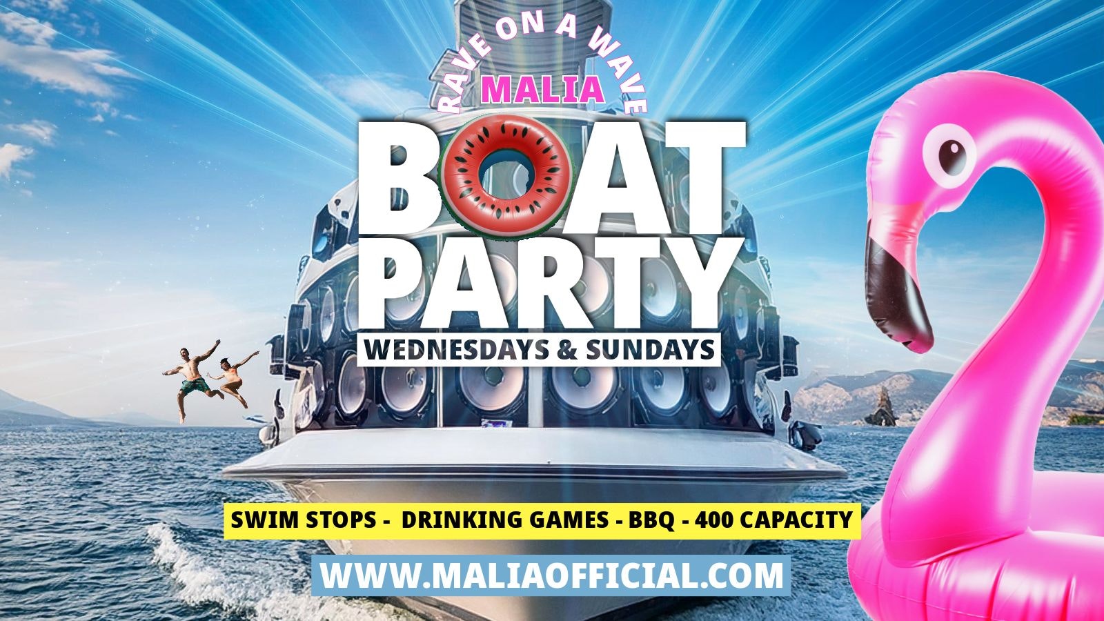 Rave on a Wave Malia Boat Party