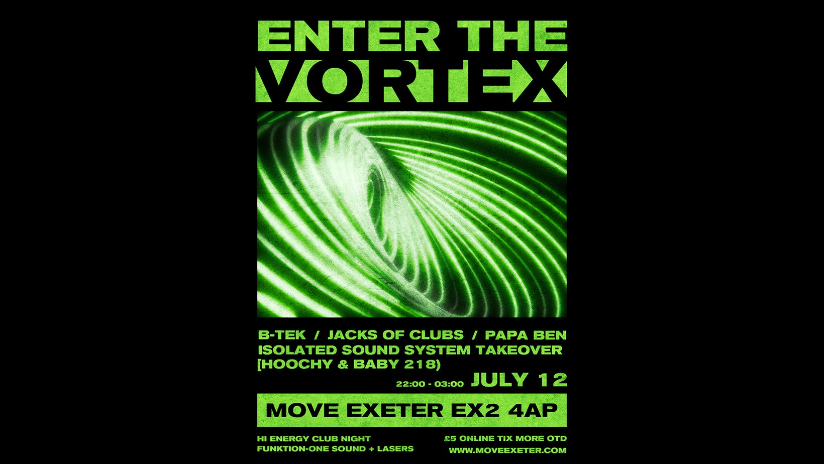 Enter The Vortex Rave Party – Move Exeter 12.07.25