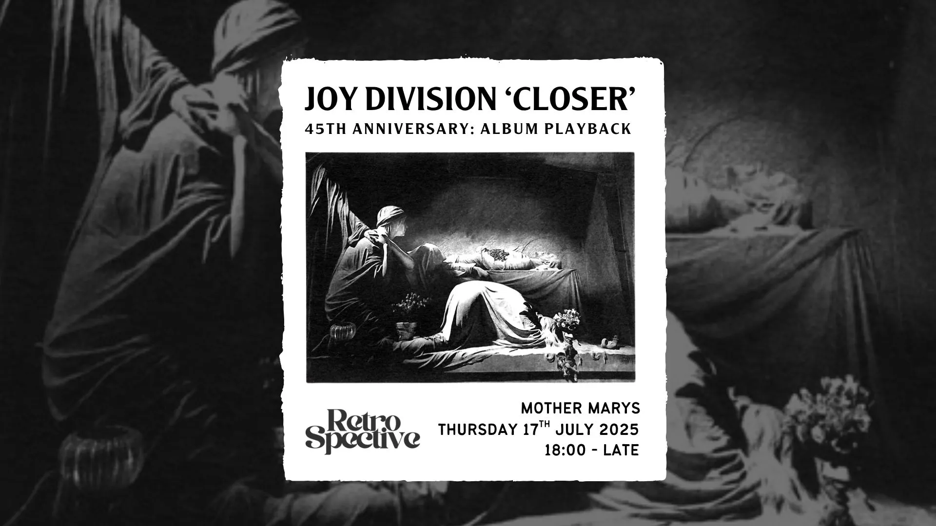 Joy Division 'Closer' : 45 Year Anniversary Album Playback