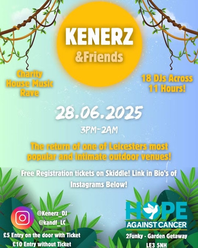 Kenerz&Friends – Garden Getaway – Charity House Music Rave!