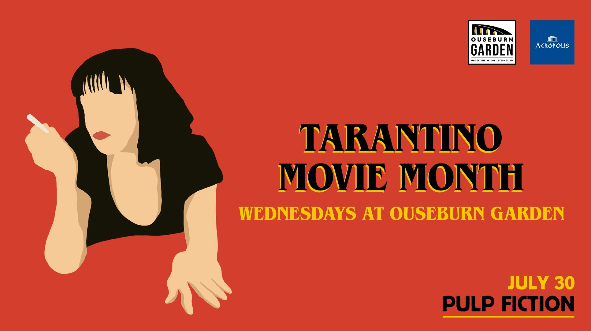Tarantino Movie Month at Ouseburn Garden –  (PULP FICTION)