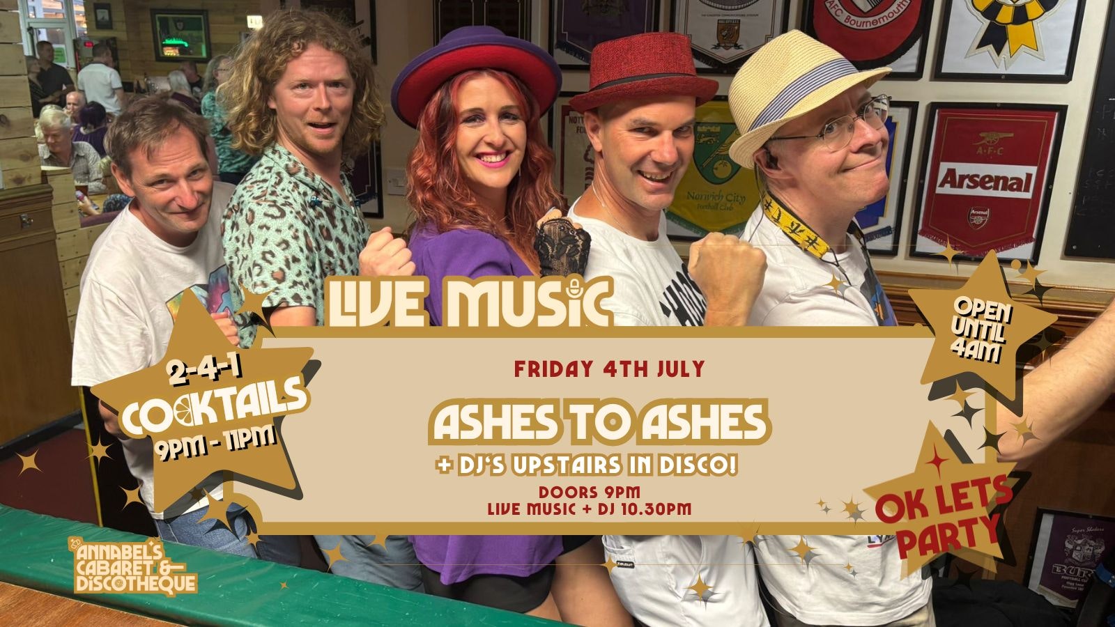 Live Music: ASHES TO ASHES // Annabel’s Cabaret & Discotheque