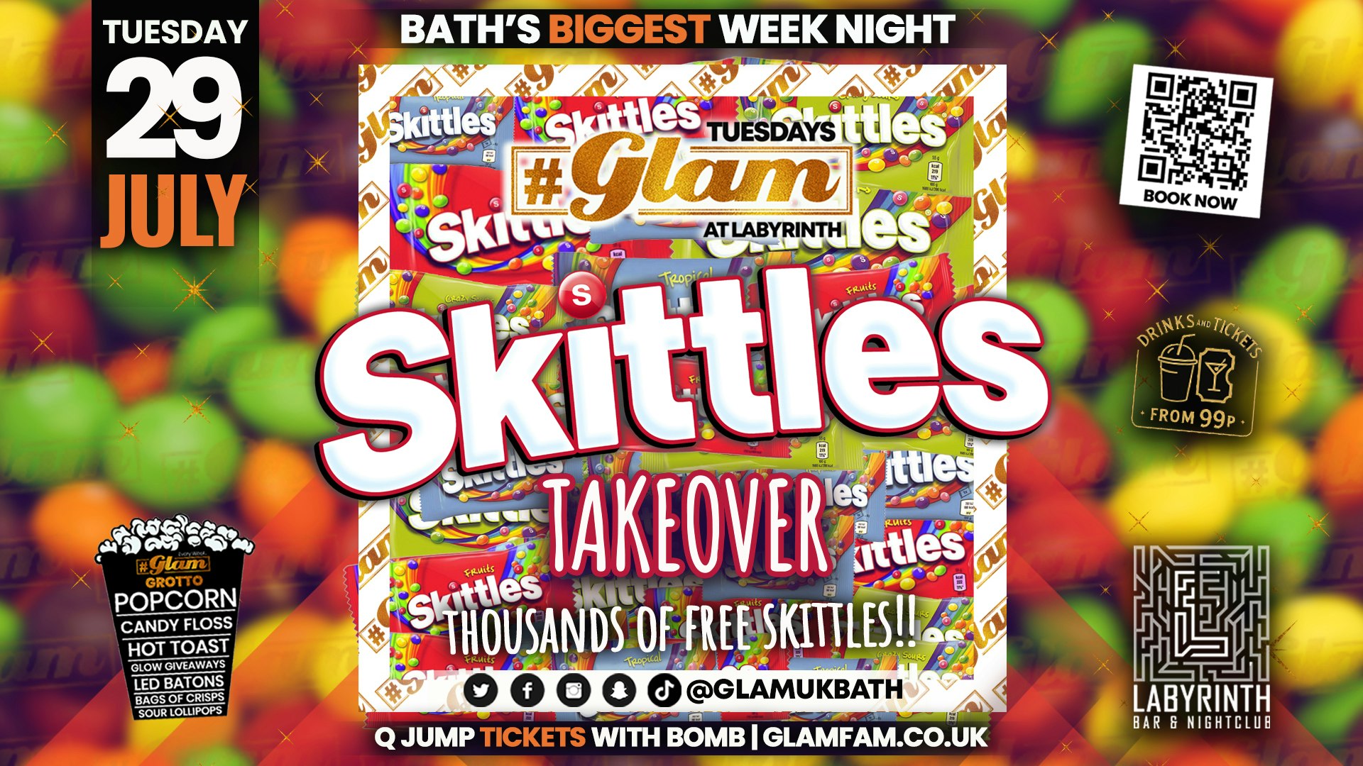 Glam – 🍬SKITTLES PARTY🍬 Bath’s Biggest Week Night | Every Tuesday at Labyrinth 😻