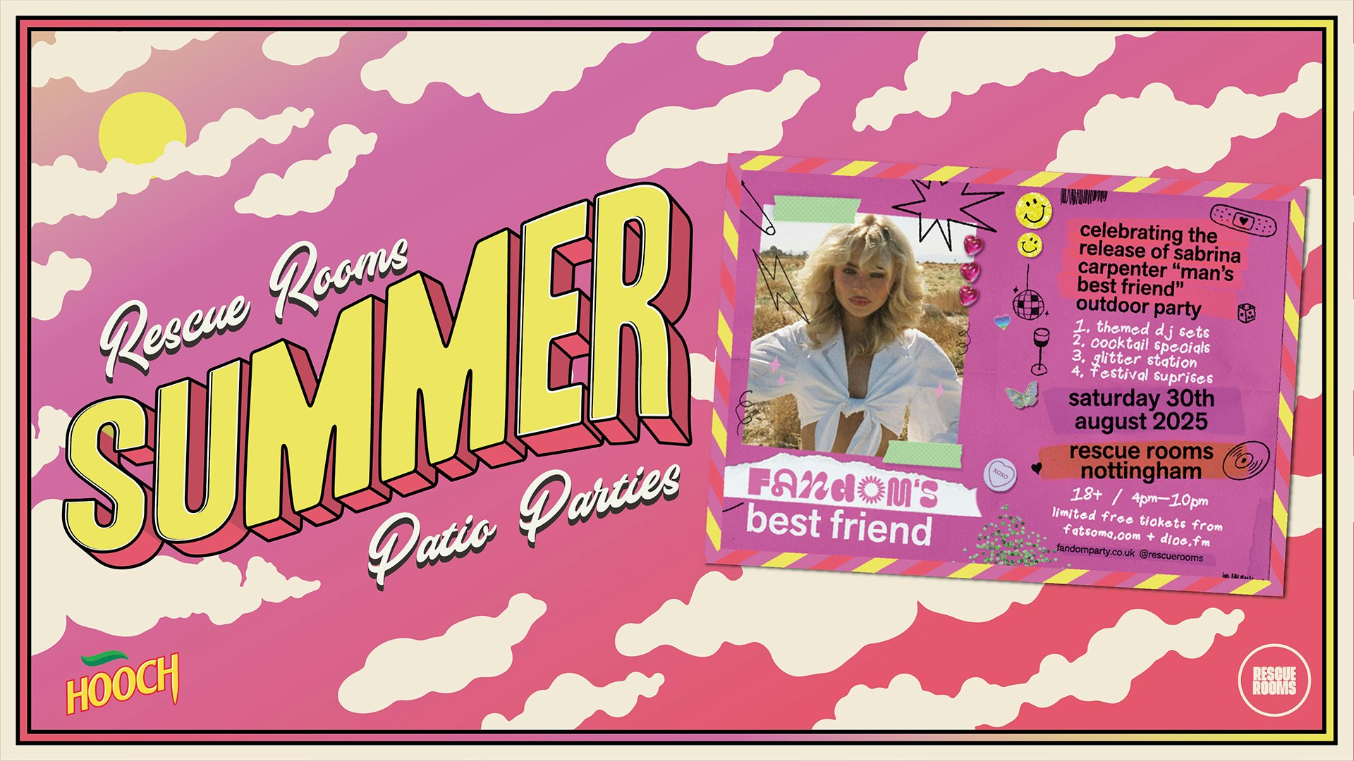 Fandom’s Best Friend — Outdoor Day Party 💖 Rescue Rooms, Nottingham