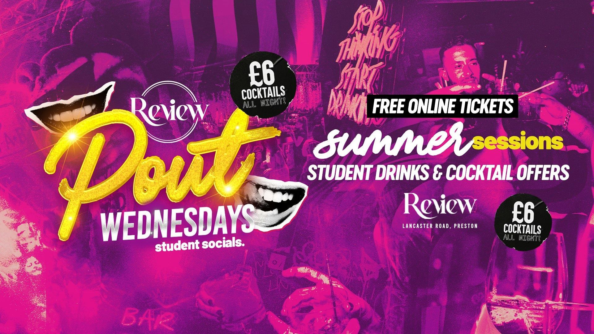 Pout Student Social Wednesdays | FREE ENTRY
