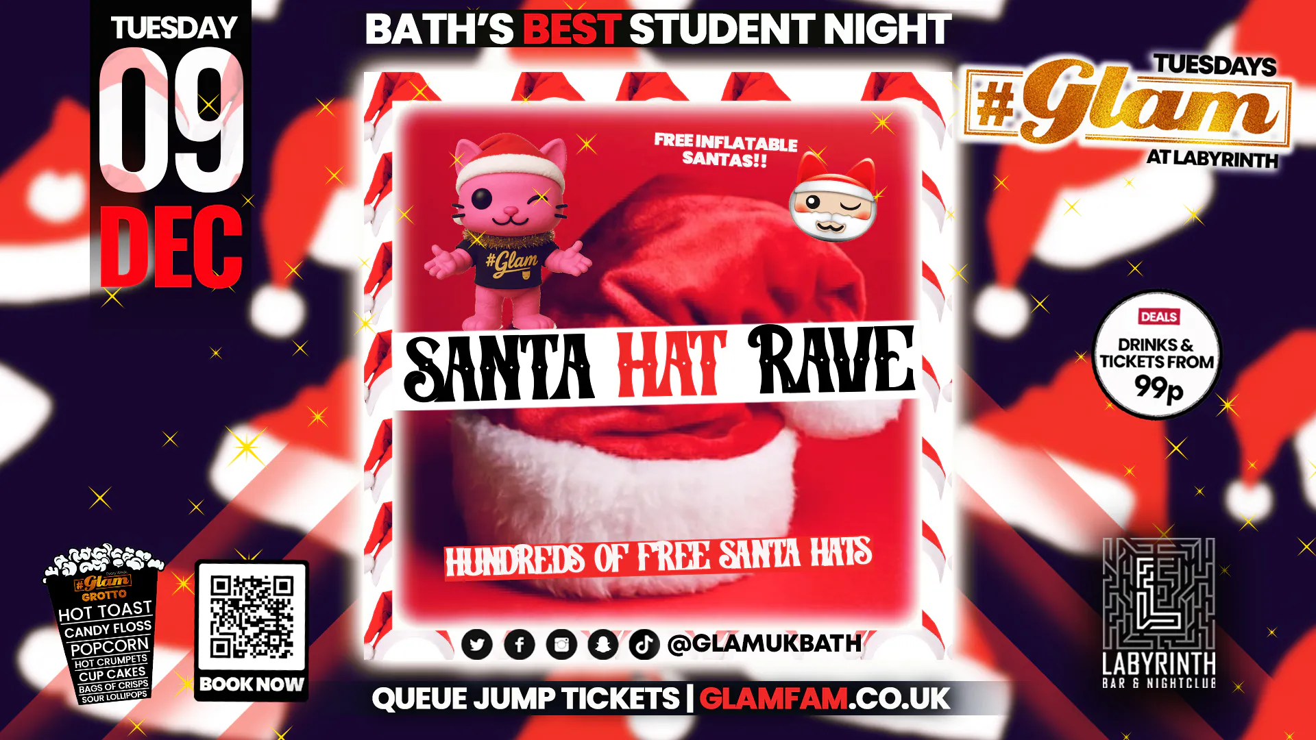 Glam 🎅 SANTA HAT RAVE 🎅 | TICKETS SELLING OUT FAST! Every Tuesday at ...