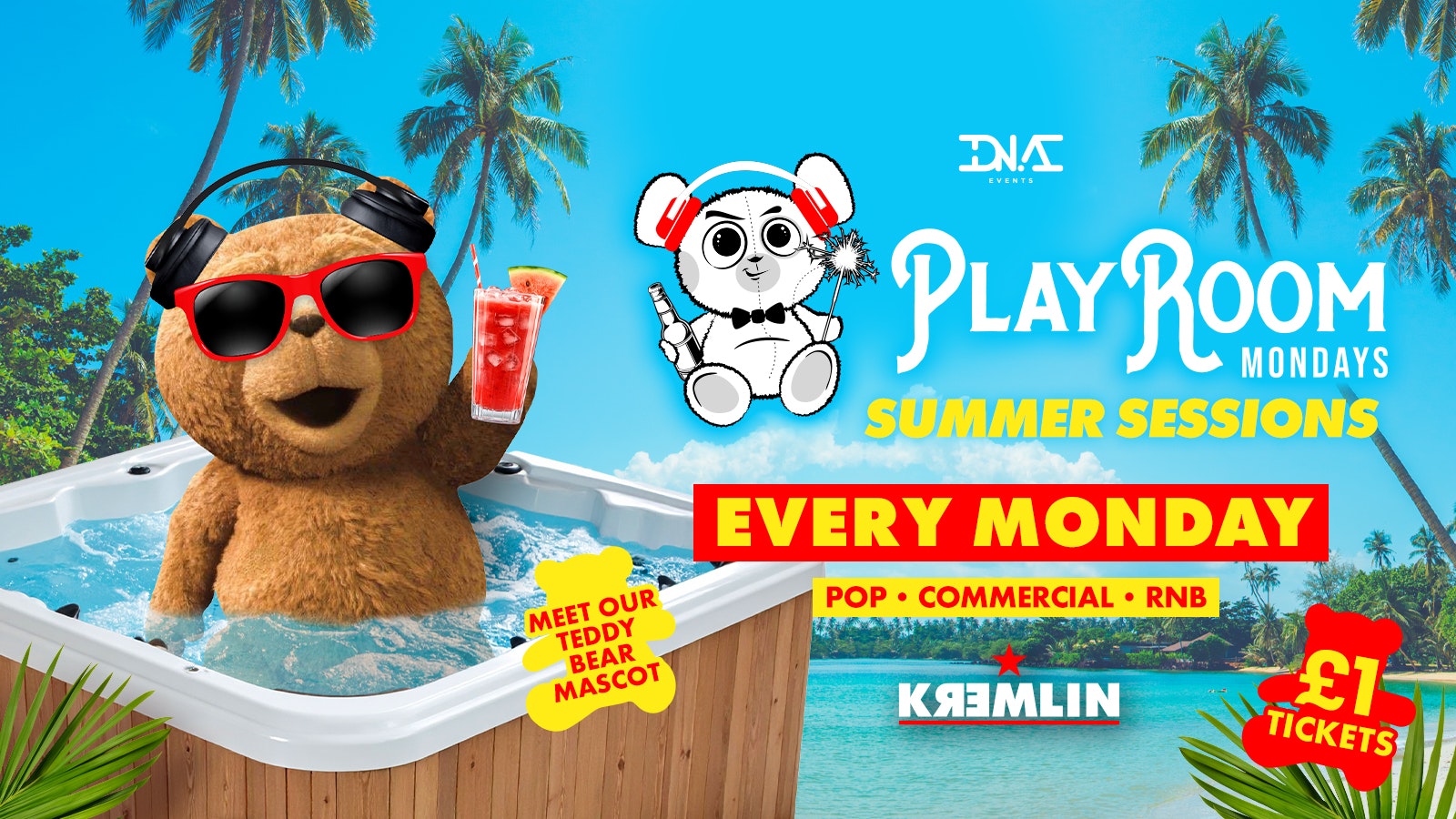 Playroom Mondays at Kremlin – £1 Entry & £3.50 Drinks 🐻