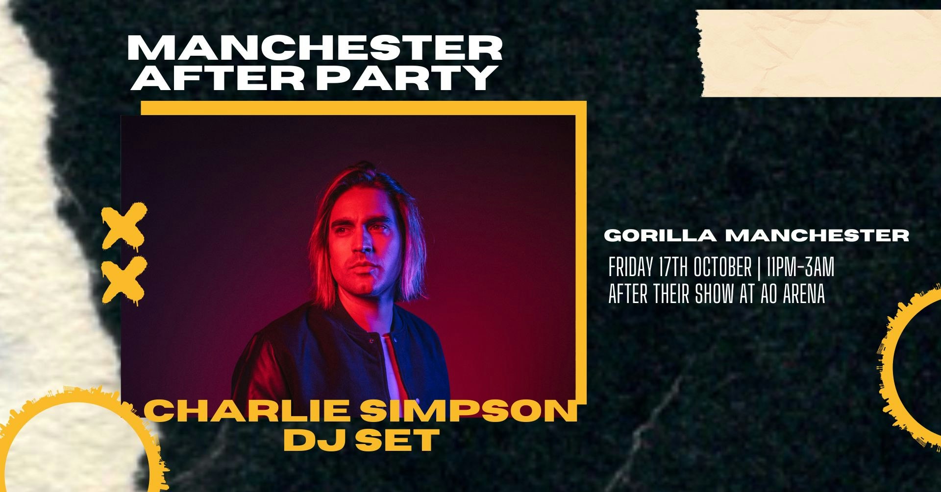 Charlie Simpson (DJ Set) After Party – Manchester