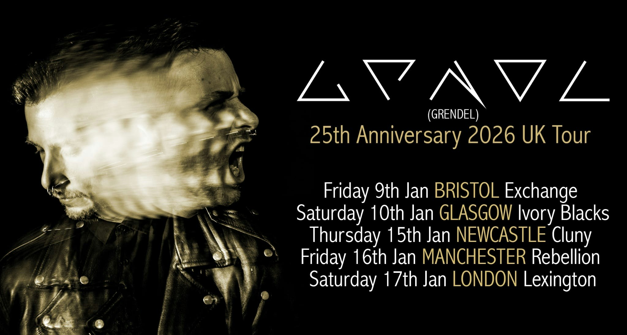 GRENDEL – 25th Anniversary 2026 UK Tour