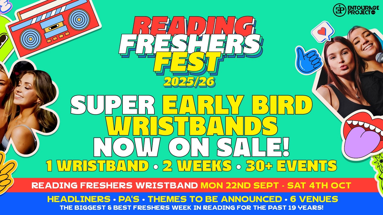 Reading Freshers Fest 25/26 – ON SALE NOW 🎪