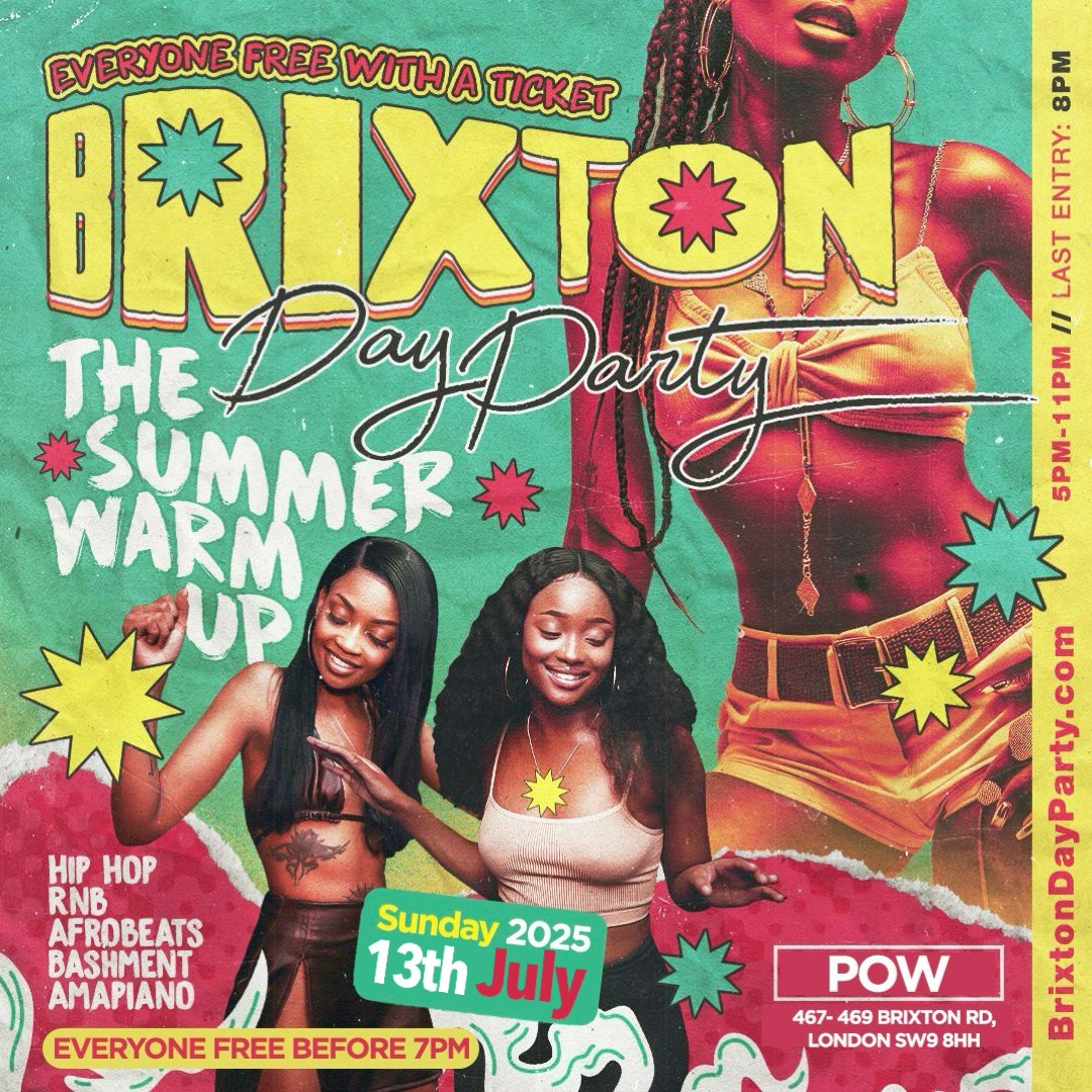 BRIXTON DAY PARTY – FREE Summer Rooftop Day Party