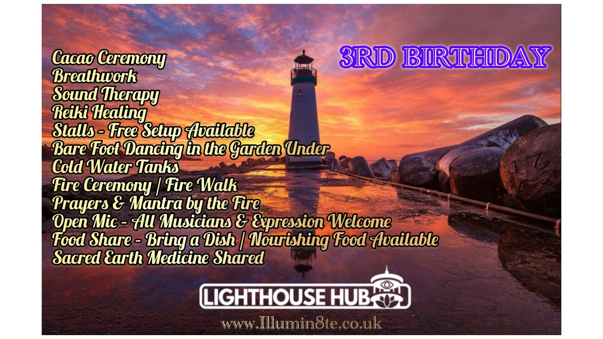 THE LIGHTHOUSE 3RD BIRTHDAY ( Saturday 19th July) @ The Lighthouse Hub 11AM – Free
