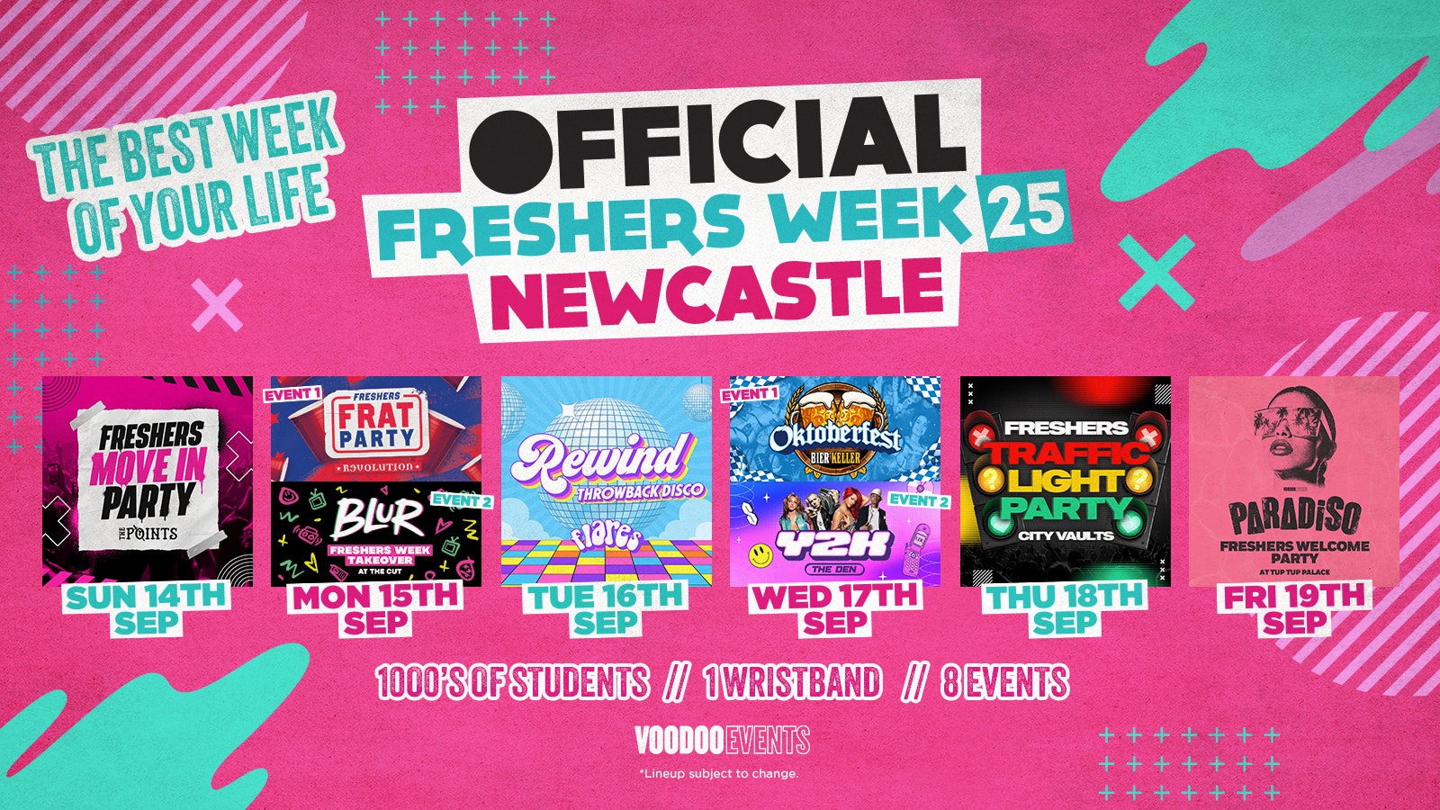 OFFICIAL FRESHERS WEEK ’25 – NEWCASTLE