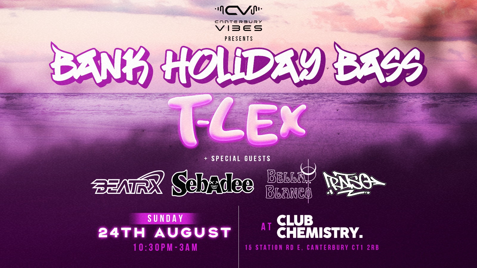 T-LEX live Dj set – August Bank Holiday Bass in Canterbury