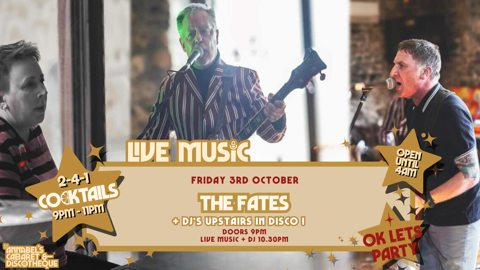 Live Music: The Fates // Annabel’s Cabaret & Discotheque