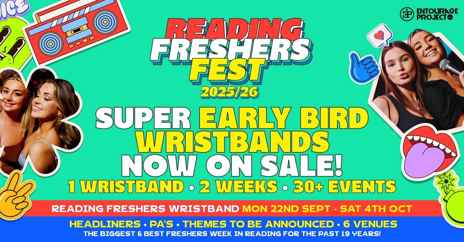 Reading Freshers Fest 25/26 – ON SALE NOW 🎪