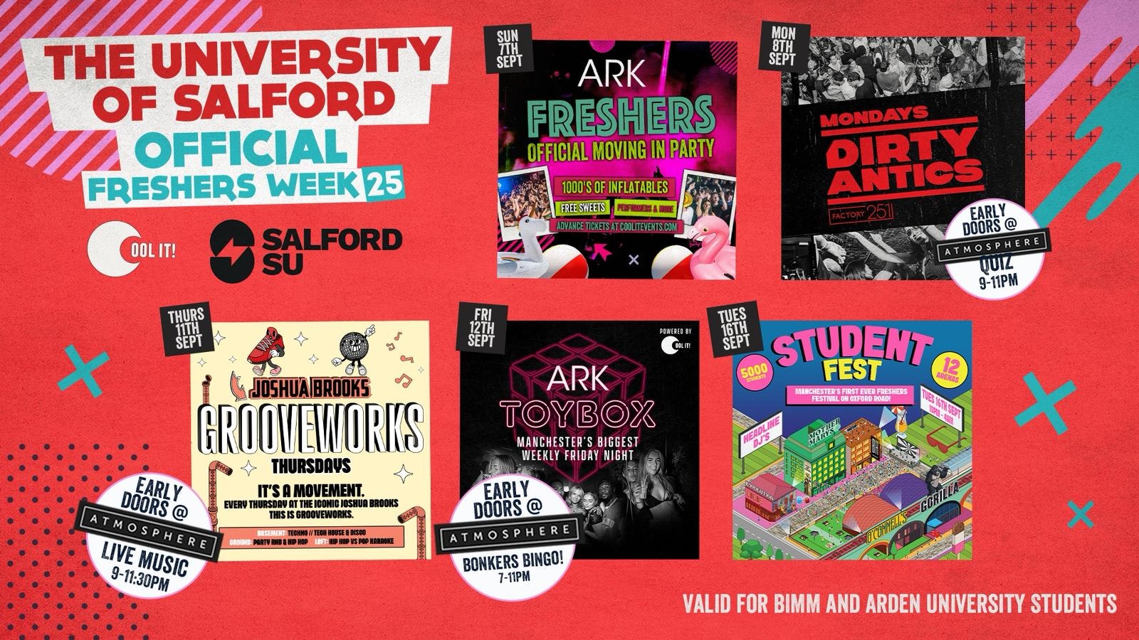 SALFORD UNIVERSITY – OFFICIAL – All Access Freshers Wristband 2025 🎟️