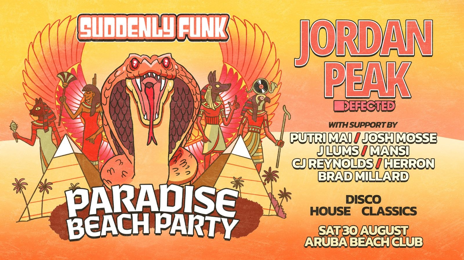 Suddenly Funk presents Paradise Beach Party W/ Jordan Peak