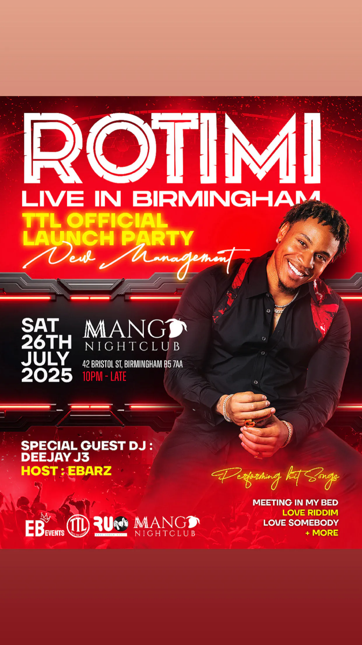 ROTIMI LIVE IN BIRMINGHAM- AFRO TAKEOVER - TONIGHT MAIN EVENT at Mango ...