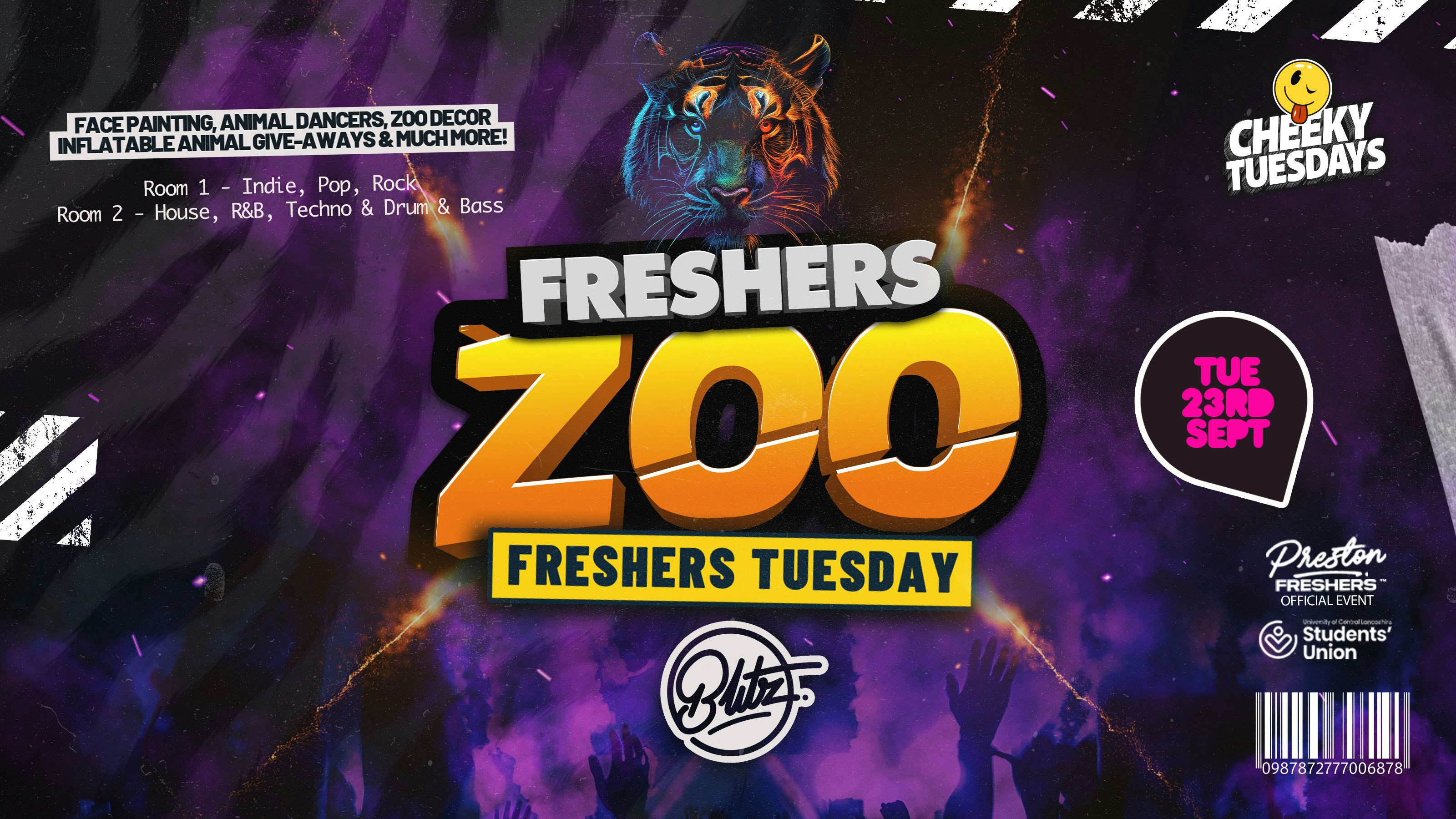 CHEEKY TUESDAYS FRESHERS ZOO PARTY 😎 Indie Pop Dance at BLITZ | Freshers Tuesday ⭐️ Blitztil6