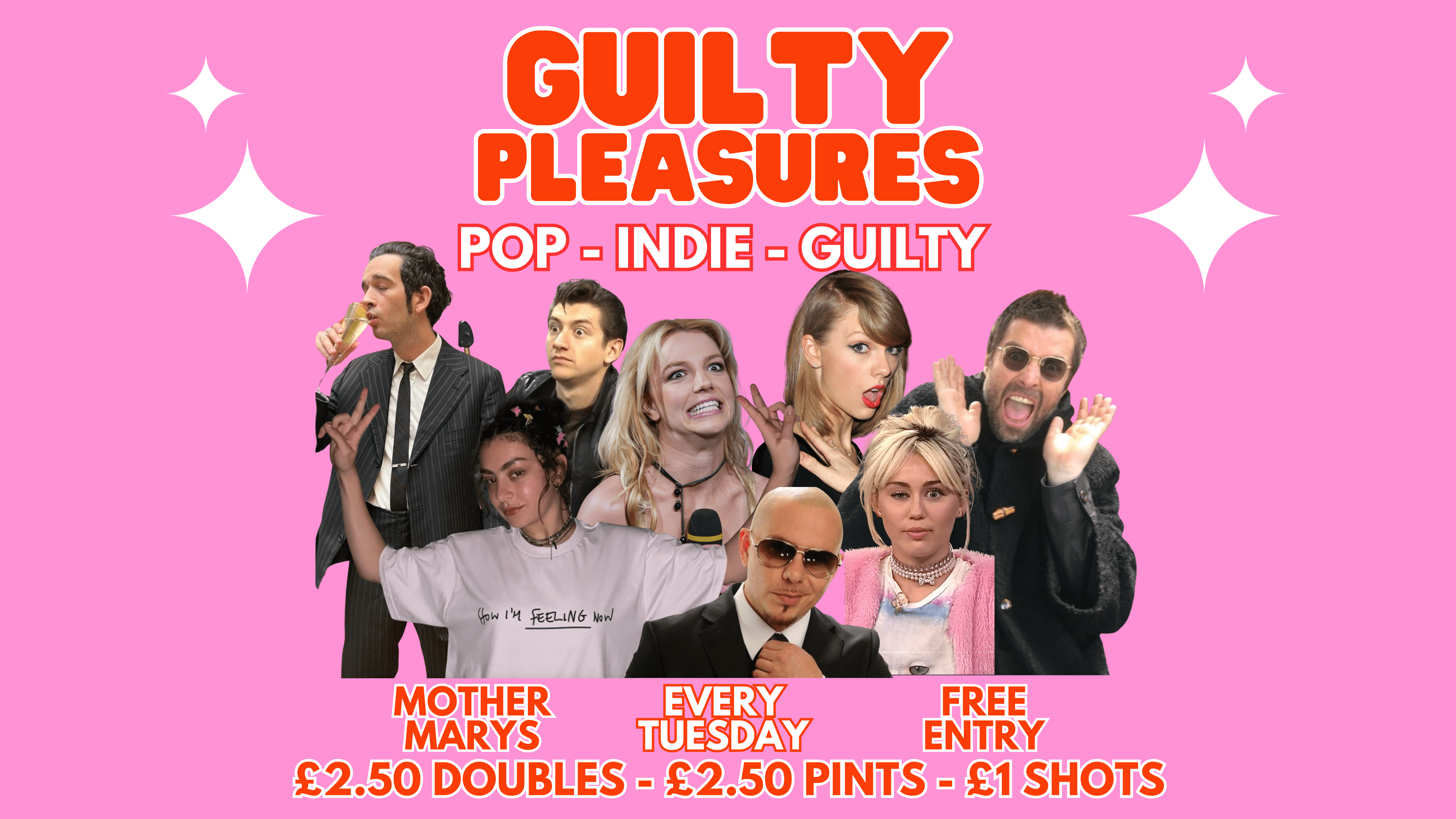 GUILTY PLEASURES – Pop / Indie / Guilty (FREE ENTRY) 💖