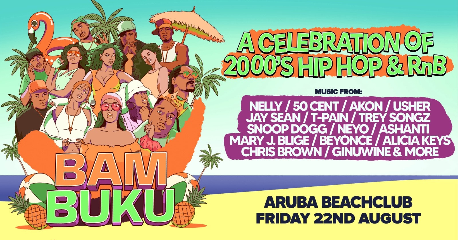 BAMBUKU – Bournemouth’s BIGGEST 00’s RnB Throwback Party @Aruba