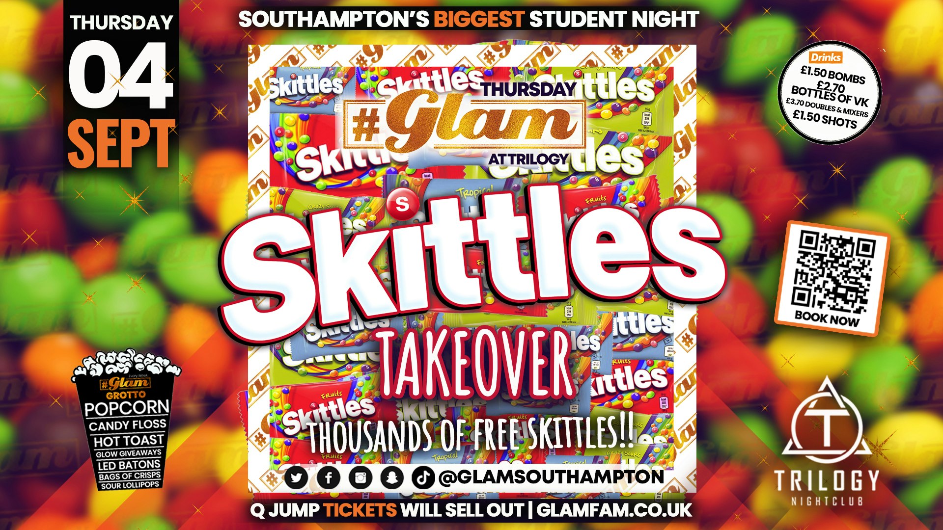Glam Thursdays | 🌈 Skittles Party 🌈 Southampton’s Biggest Week Night 😻