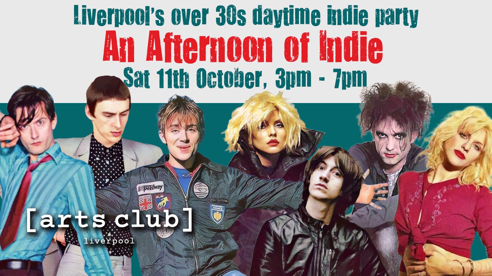 LIVERPOOL: An Afternoon of indie – Indie for the over 30s: 3pm-7pm, 11th October *1/5 sold in first few weeks*