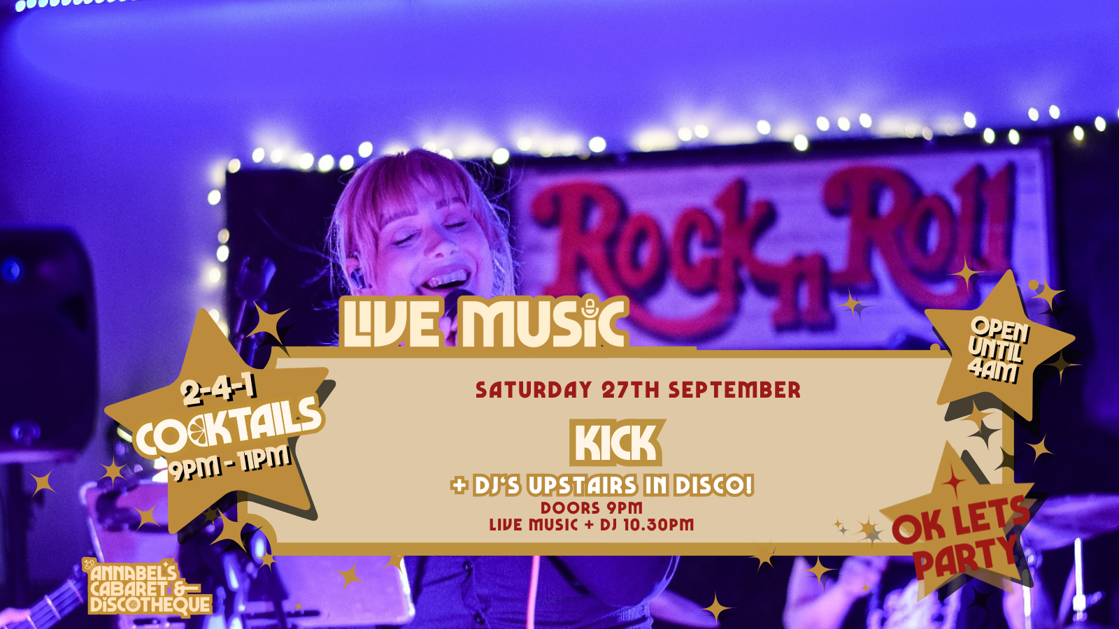 Live Music: KICK  // Annabel’s Cabaret & Discotheque