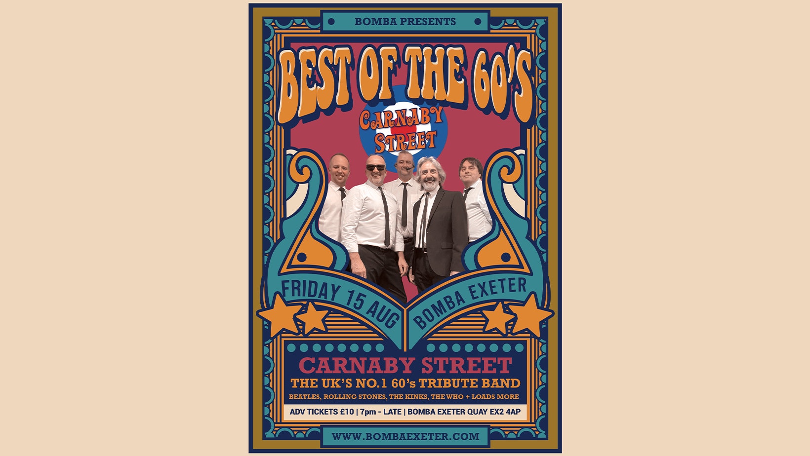 BEST OF THE 60’s TRIBUTE: Carnaby Street | 15.08.25 Bomba Exeter