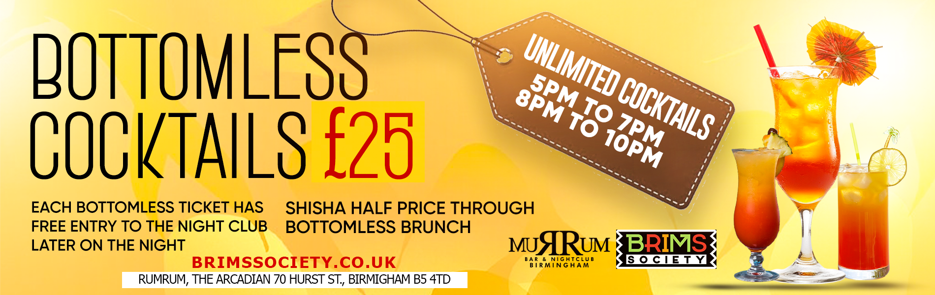 🍹 BOTTOMLESS COCKTAILS BRUNCH PARTY & CLUB AFTER PARTY🍹| MUSIC BY  DJ TAZ TICKET ONLY EVENT
