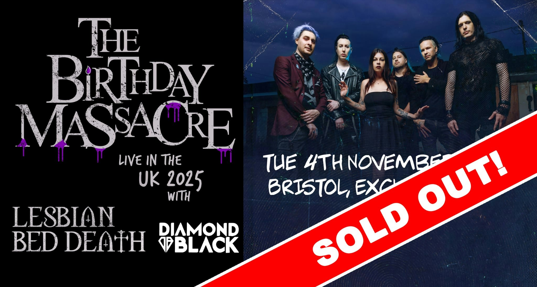 SOLD OUT!! THE BIRTHDAY MASSACRE  2025 UK TOUR