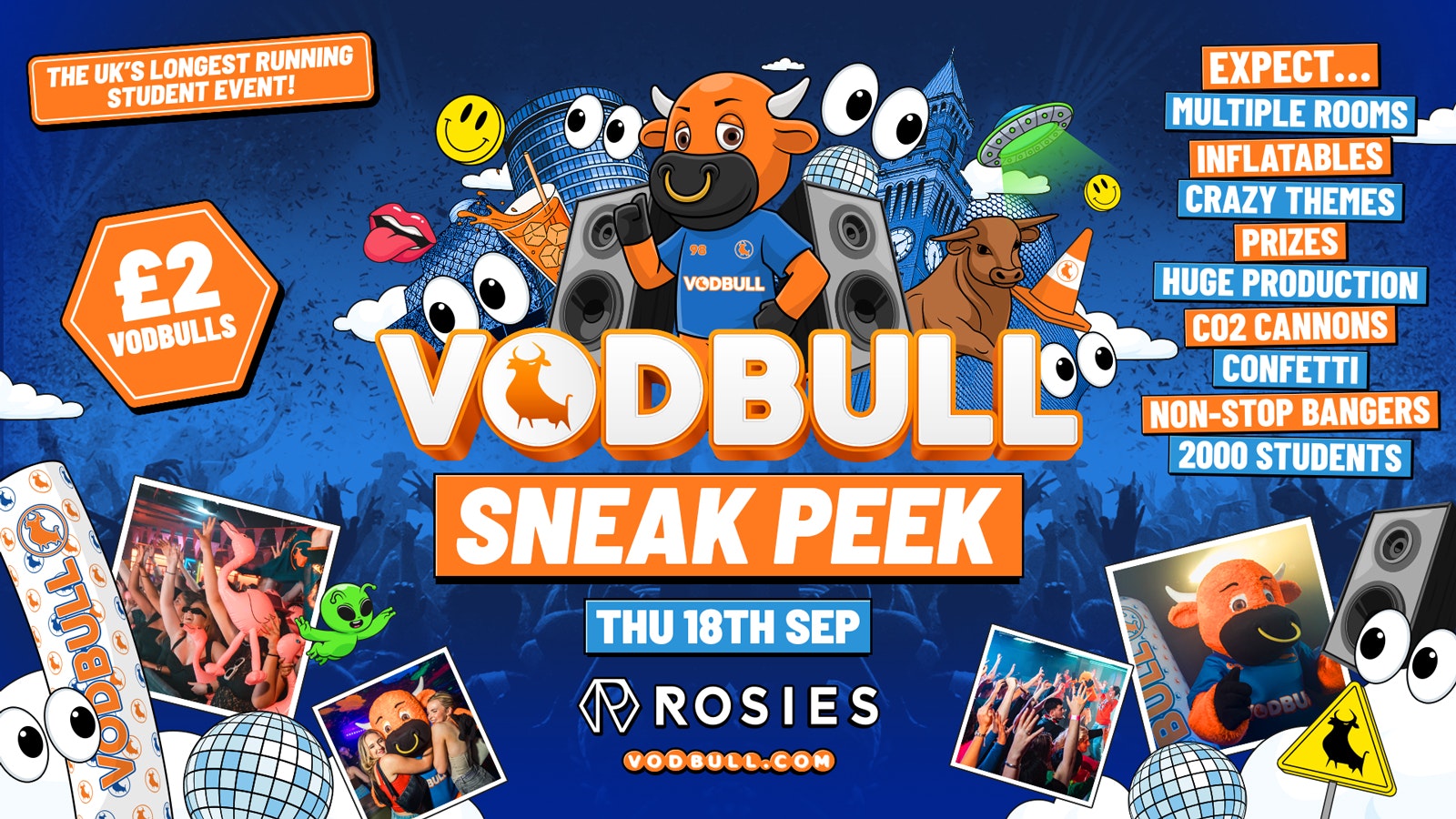 🧡 VODBULL FRESHERS SNEAK PEEK ⚠️ON SALE FROM 12pm FRI⚠️ at ROSIES!! 18/09
