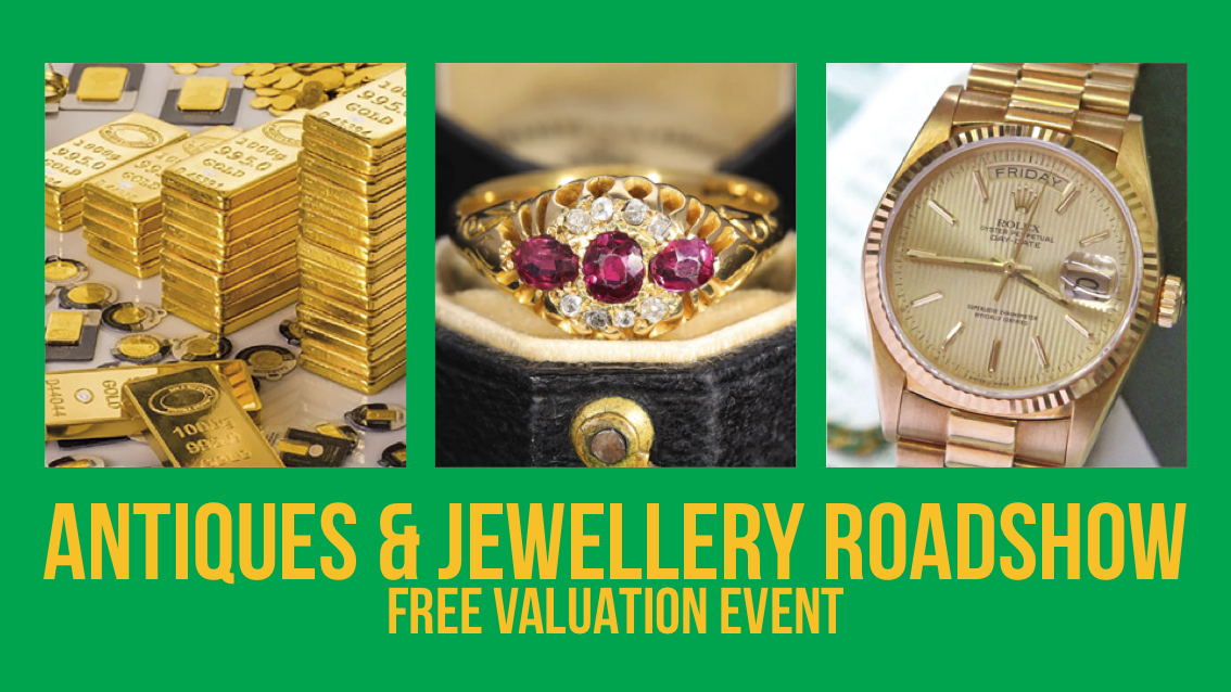 THIS TUES! Antiques  & Jewellery Roadshow 10.30am-3pm 🚨 FREE EVENT & FREE VALUATION