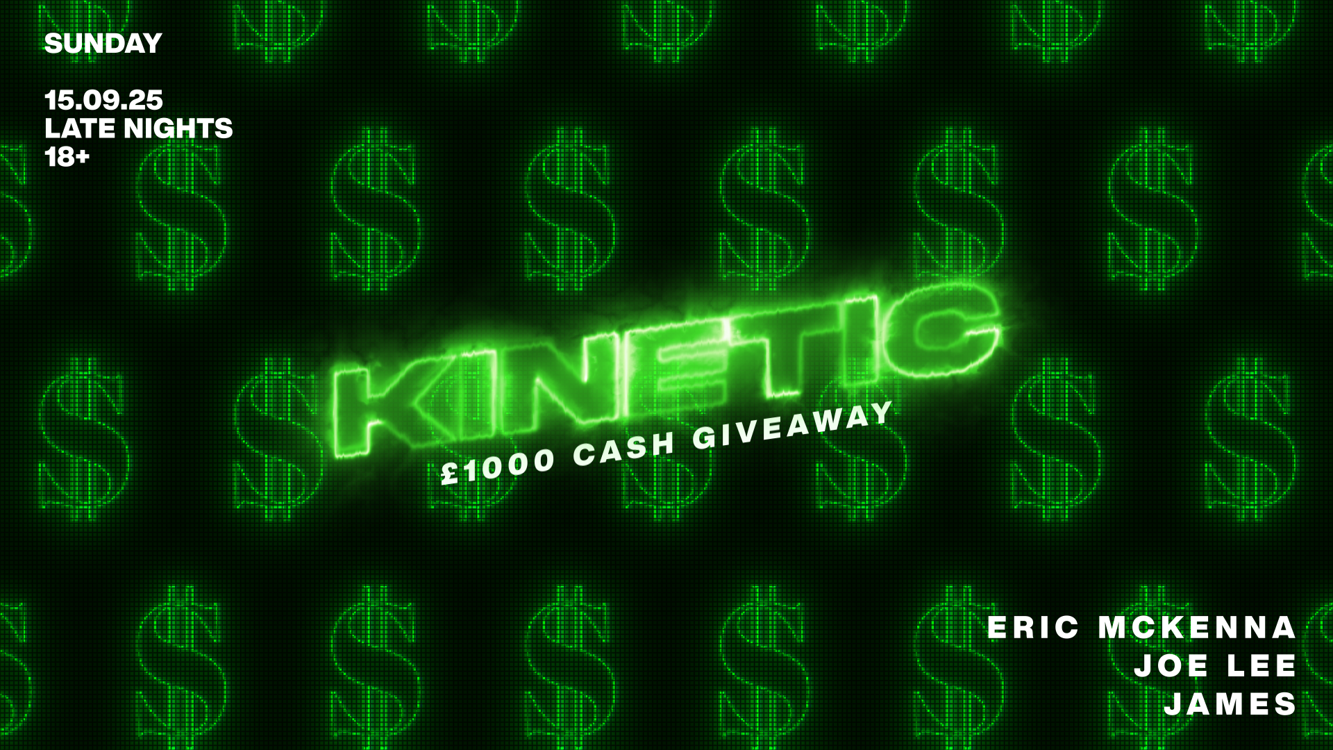 KINETIC⚡️- FRESHERS WELCOME PARTY – £1000 giveaway 💷