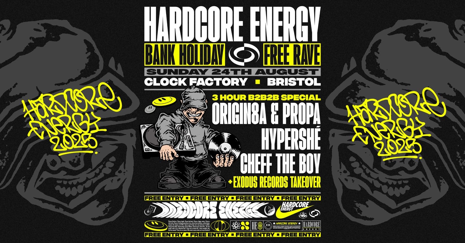 Hardcore Energy [FREE Rave] Origin8a & Propa B2B Hypershé B2B Cheff The Boy (3 Hour Set)