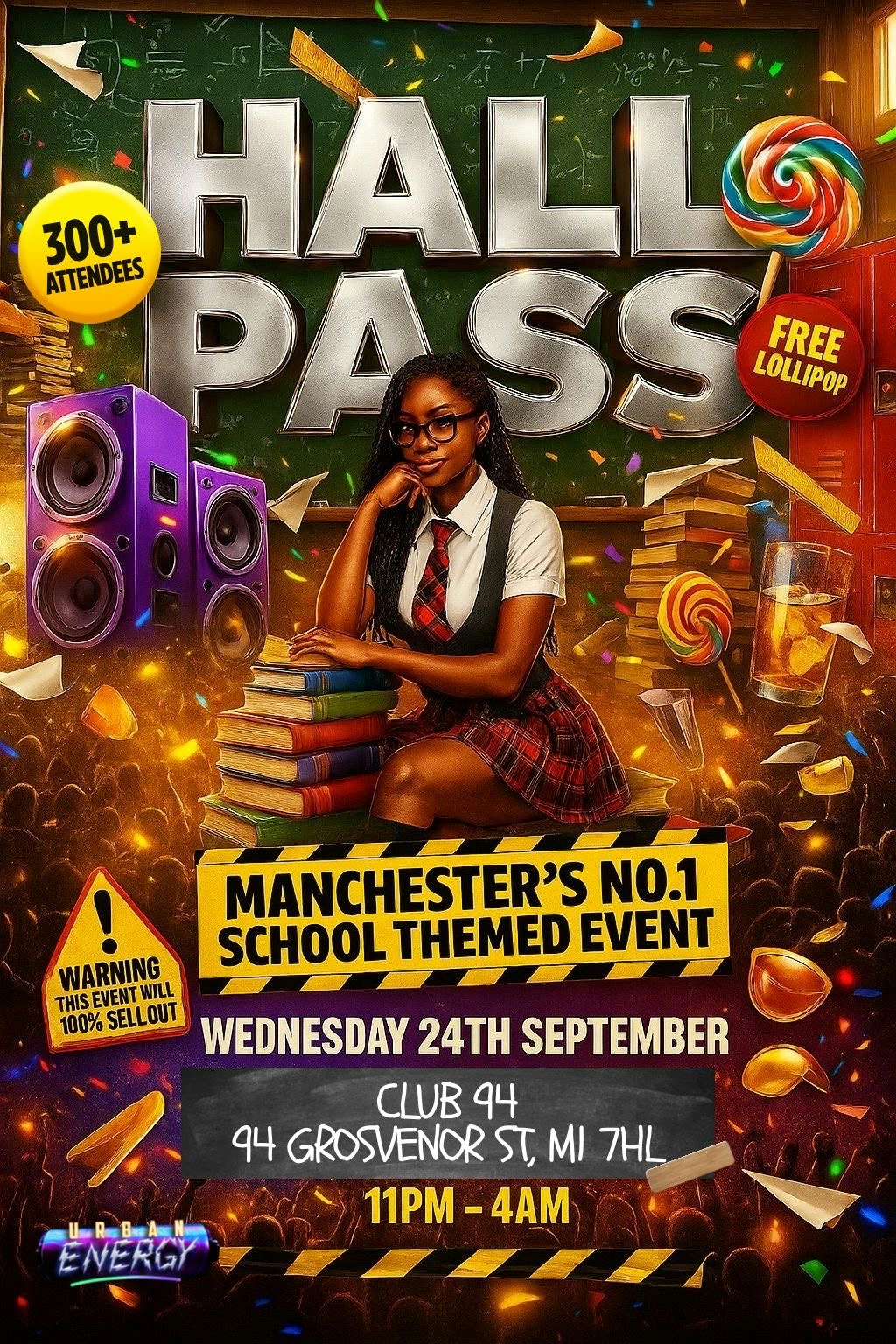 HALL PASS: MANCHESTER’S FRESHERS NO1 SCHOOL-THEMED EVENT