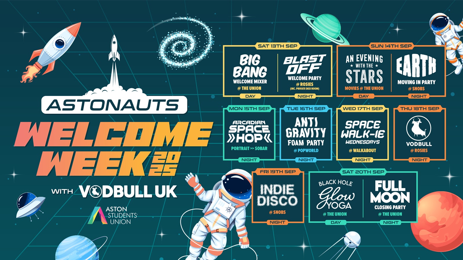 🪐The OFFICIAL Aston University ASTONAUTS WELCOME WEEK PACK 2025 🪐 ALL STUDENTS, ALL UNIS, WELCOME! Freshers & Returners!!