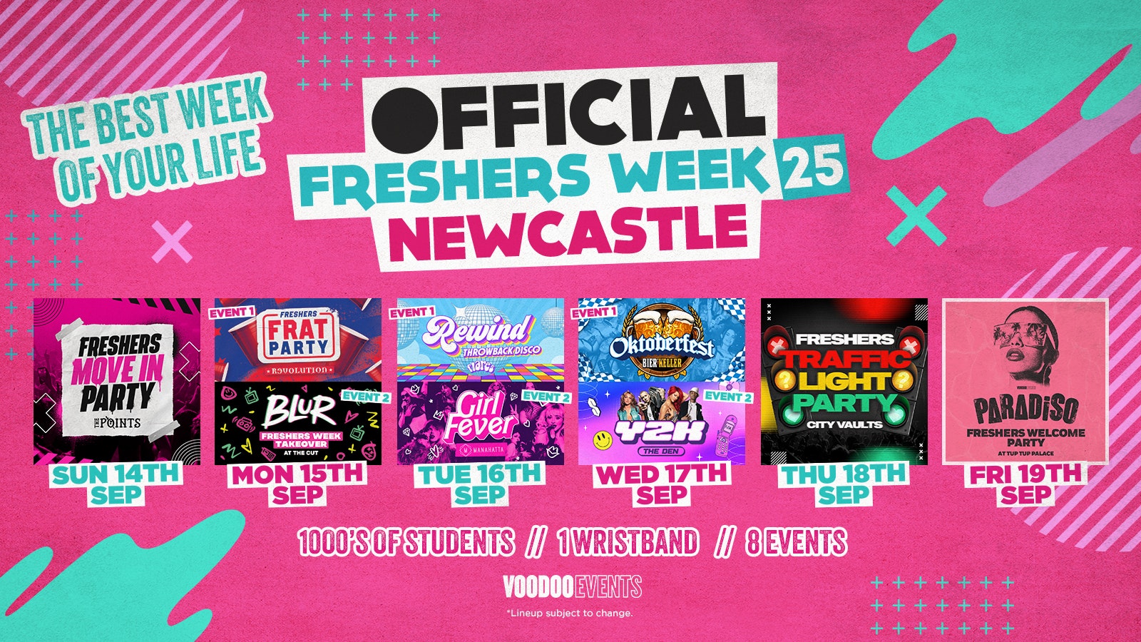 OFFICIAL FRESHERS WEEK ’25 – NEWCASTLE
