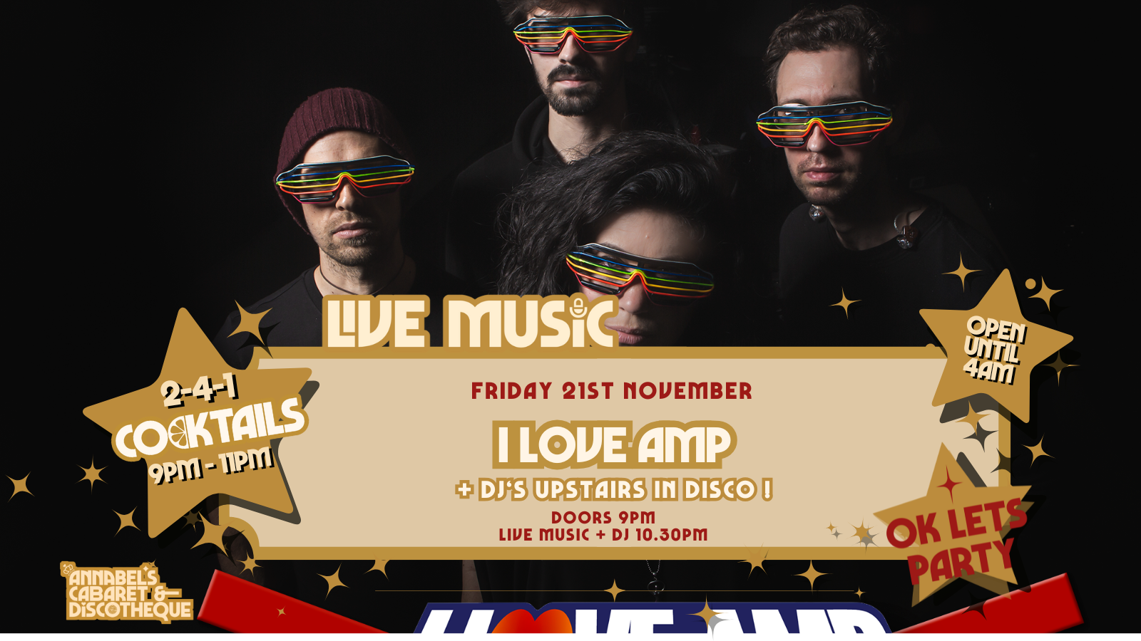 Live Music: I LOVE AMP // Annabel’s Cabaret & Discotheque