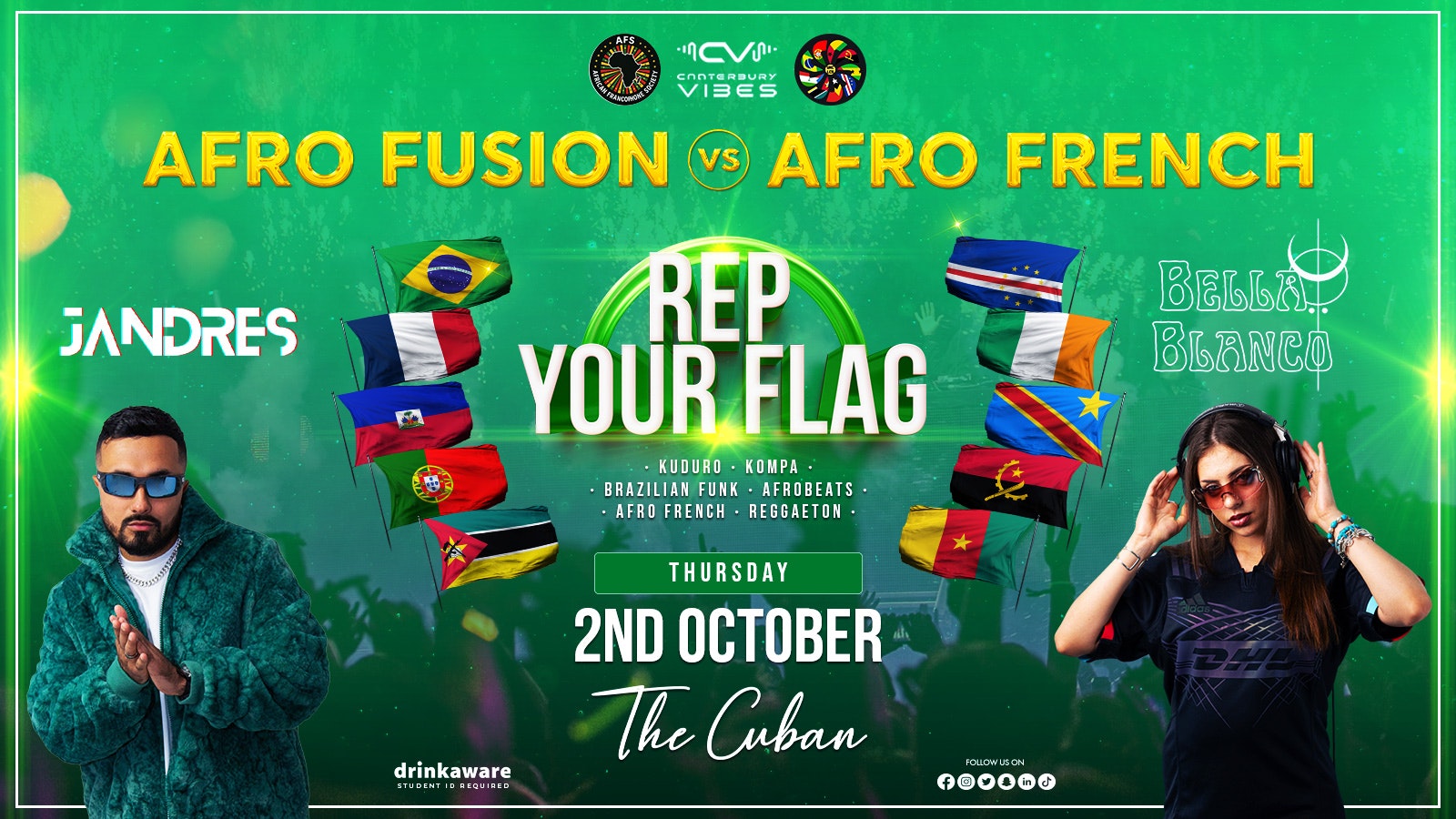AFRO FUSION vs AFRO FRENCH – REP YOUR FLAG!