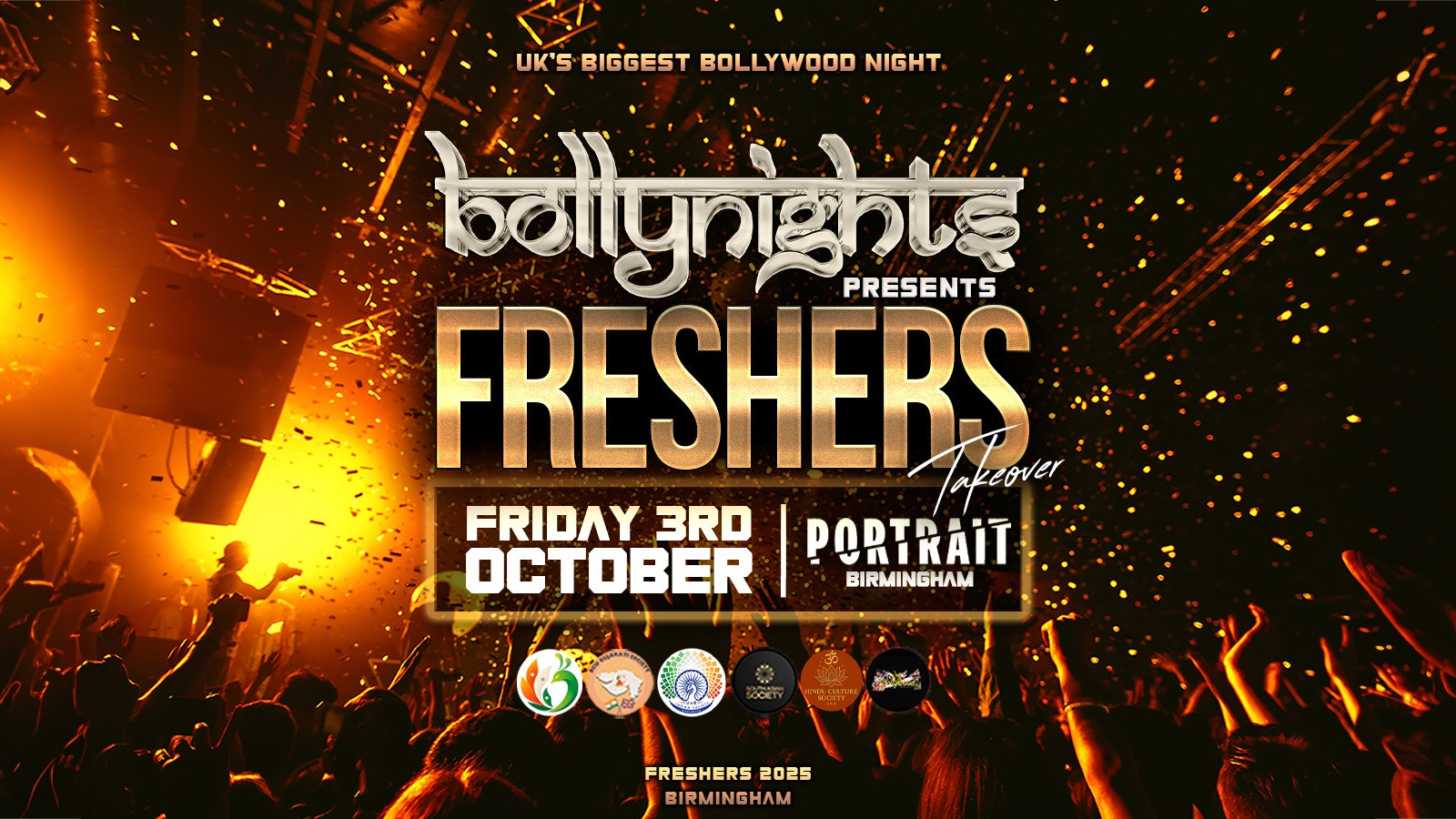 Birmingham Bollynights – Freshers Takeover | Friday 3rd October | Portrait