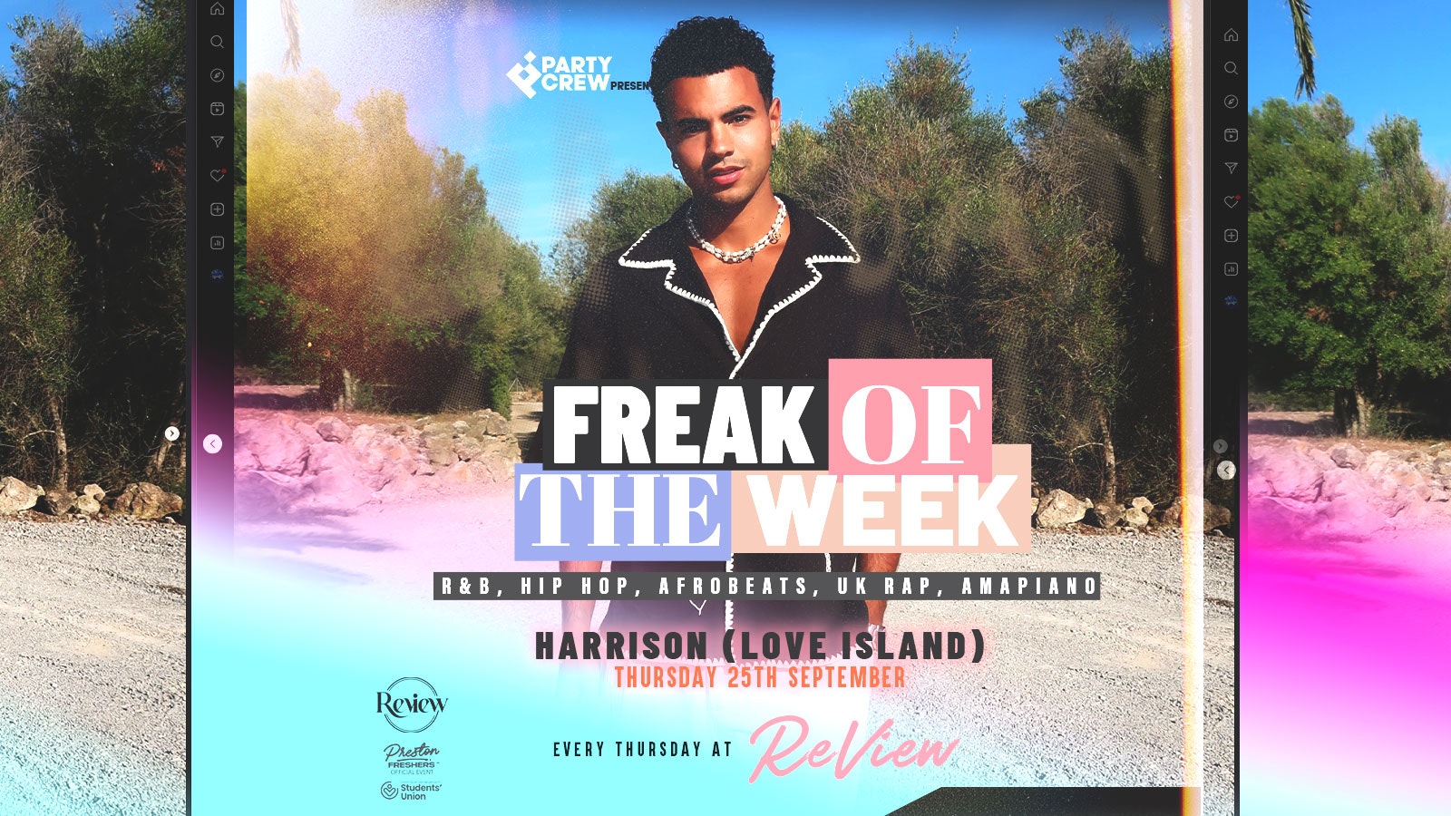 FREAK OF THE WEEK ft HARRISON LOVE ISLAND 🎵 Preston’s Urban Thursday Night 😎 Freshers Thursday @ Review