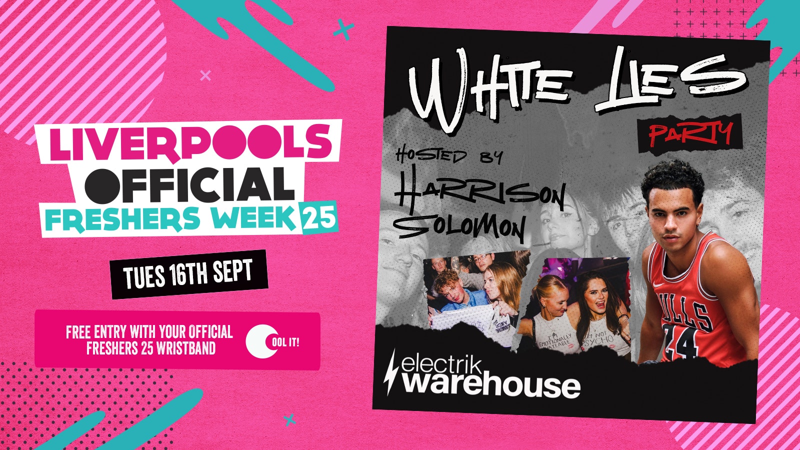 DAY 3 – OFFICIAL EVENT 1 – THE WHITE LIES PARTY ⚪🖊️🗣️ hosted by HARRISON aka Yung Bull  – LOVE ISLAND 🌴🪩