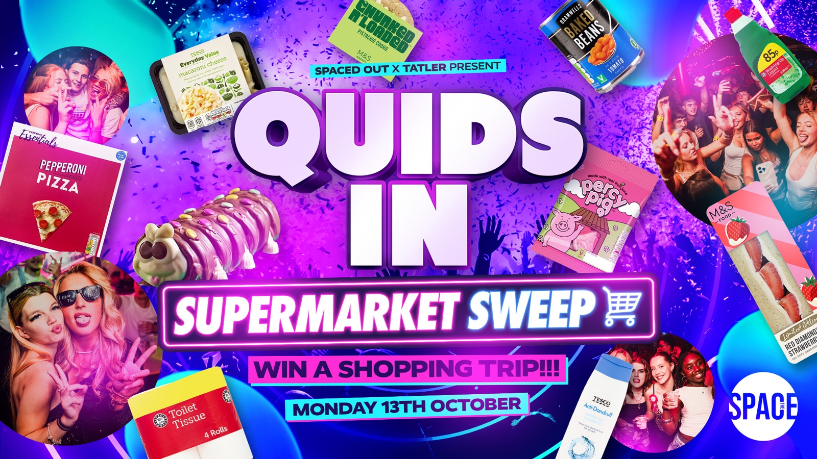 Quids In @ Space Leeds – 13th October – Supermarket Sweep