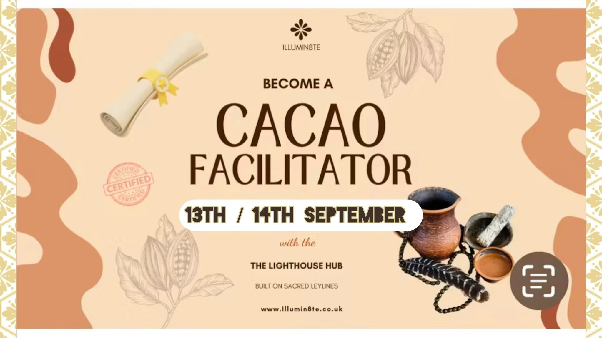 Cacao Facilitator Training Course / Wingsofbuddha (13th / 14th September) @ THE LIGHTHOUSE HUB