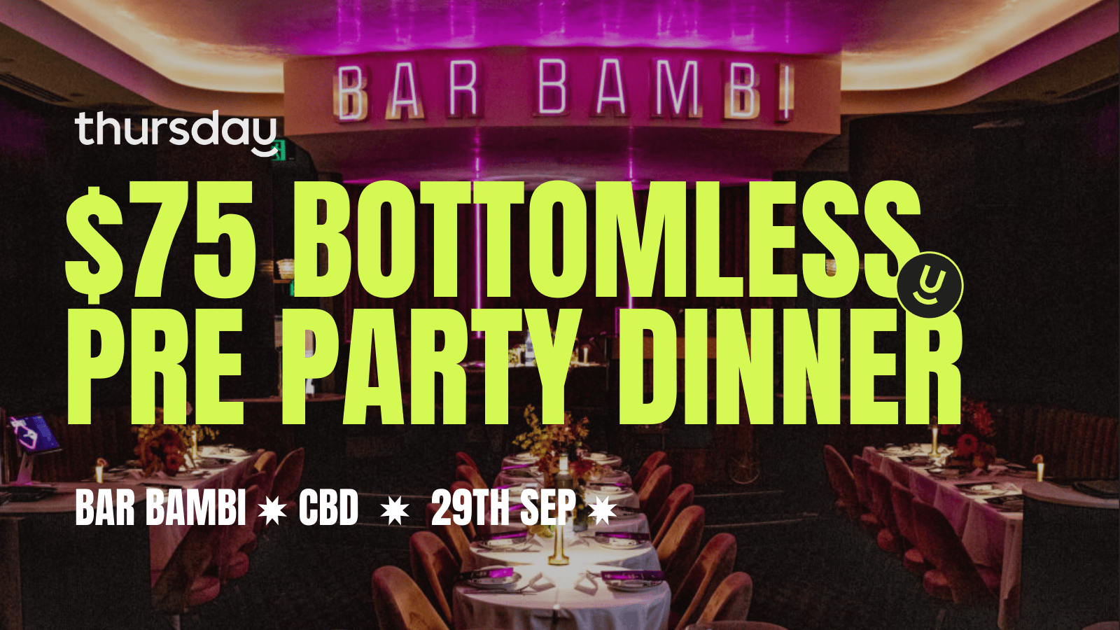 Friday | Dinner at Bar Bambi (25-35) | Melbourne